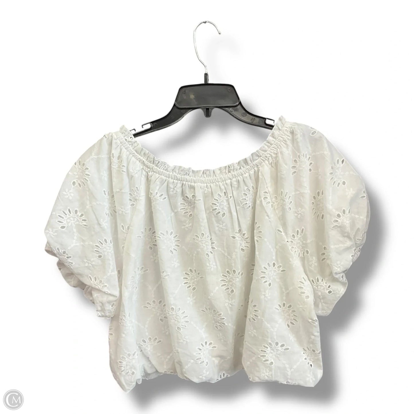 Top Short Sleeve By Cmc In White, Size: Xl