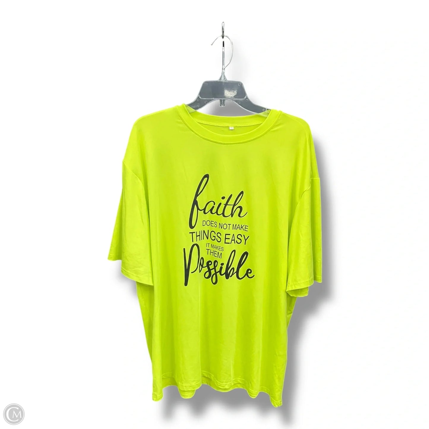 Top Short Sleeve Basic By Cme In Green, Size: 3x