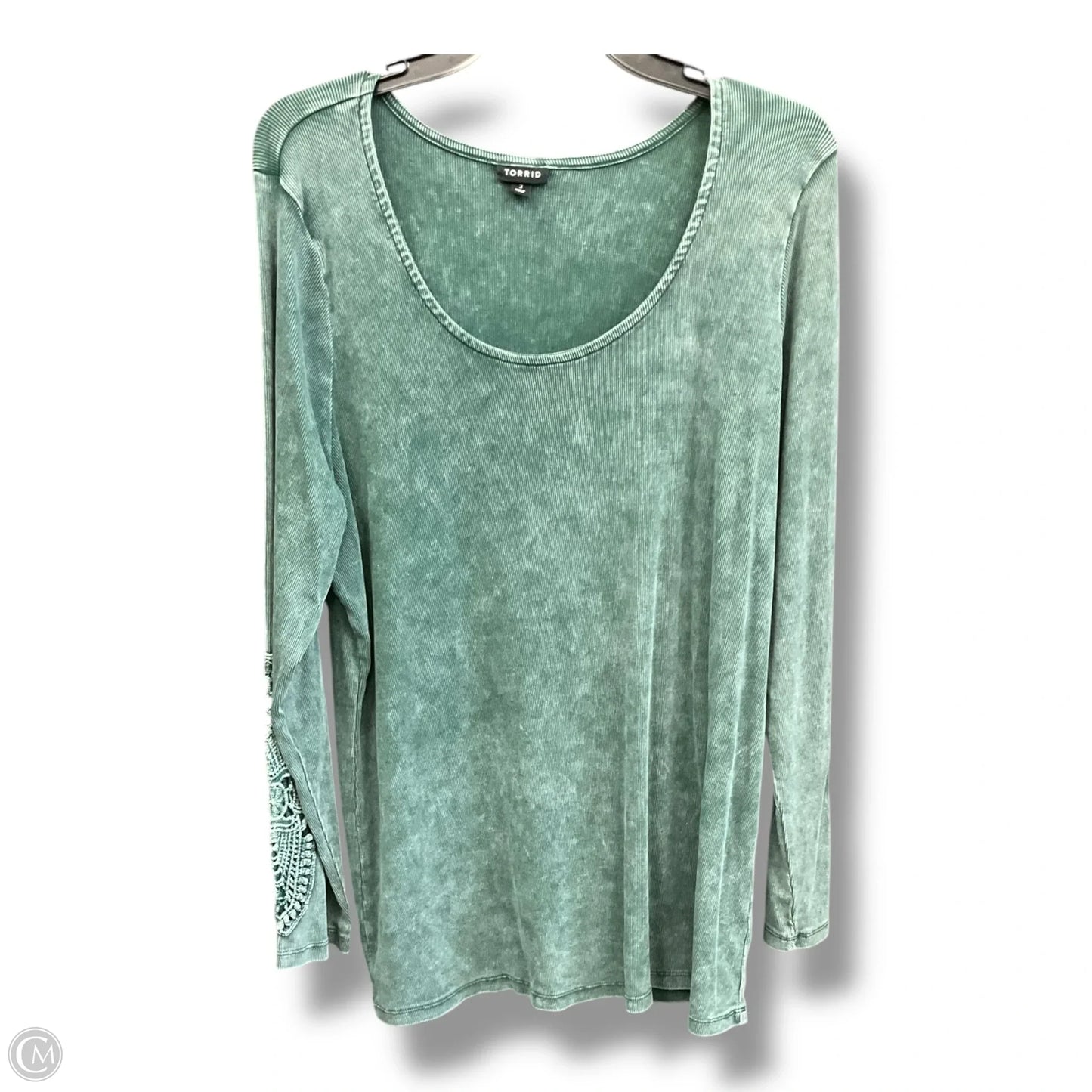 Top Long Sleeve By Torrid In Green, Size: 3x