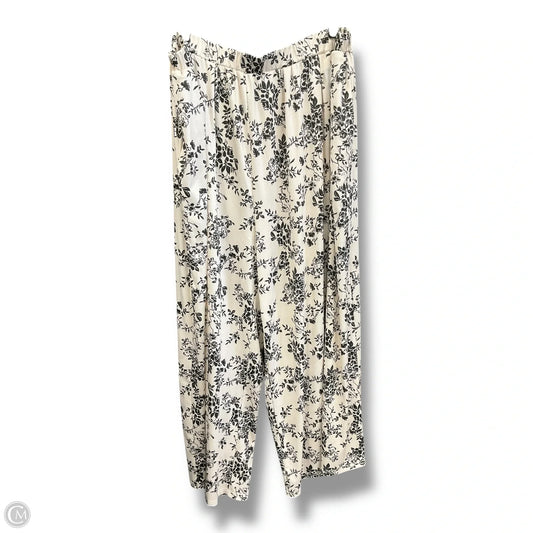 Pants Wide Leg By Clothes Mentor In Black & Cream, Size: 4x