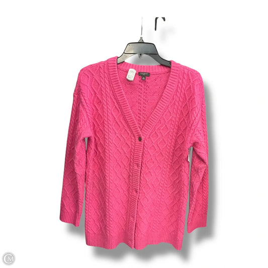 Sweater Cardigan By Talbots In Pink, Size: Mp