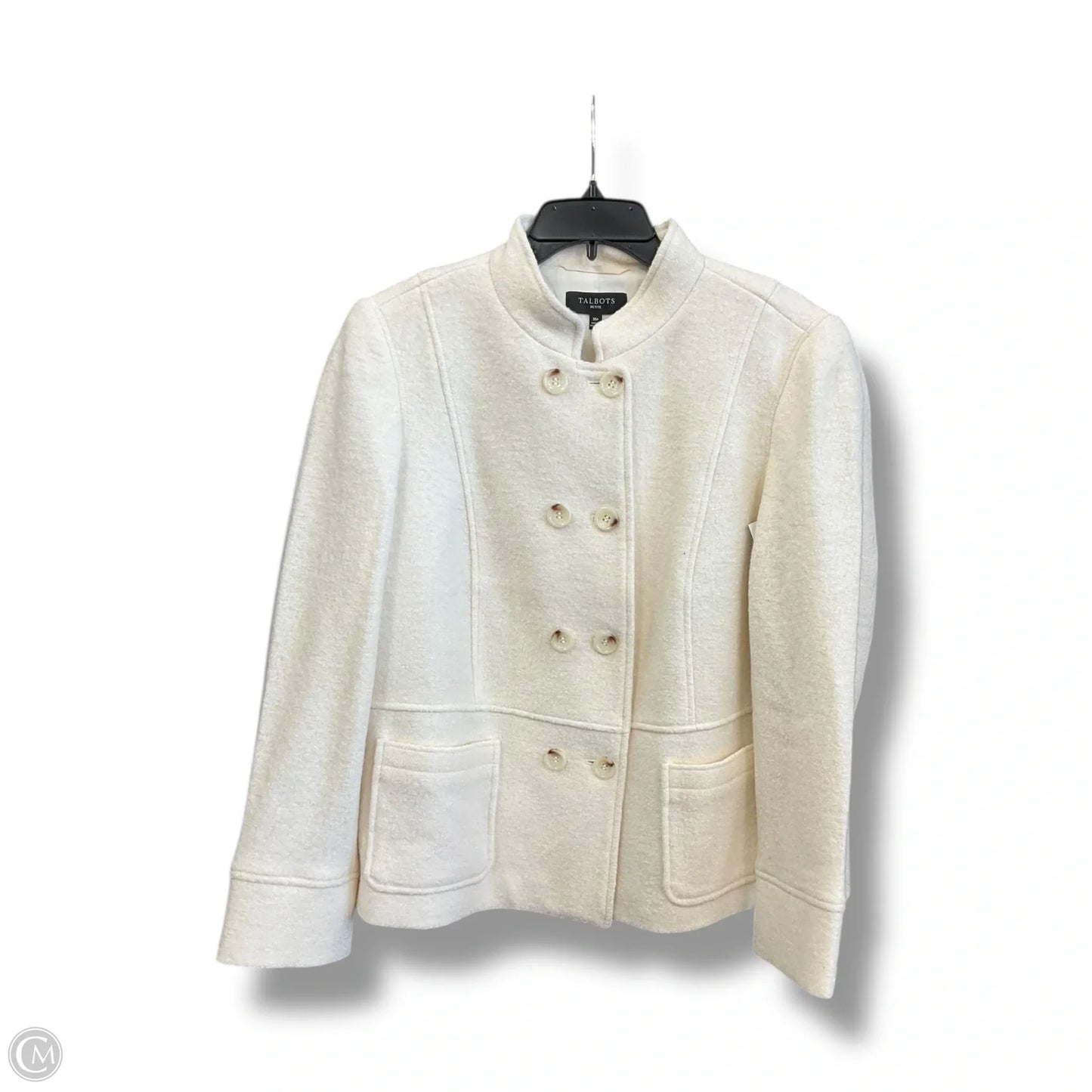 Coat Peacoat By Talbots In Ivory, Size: Xlp