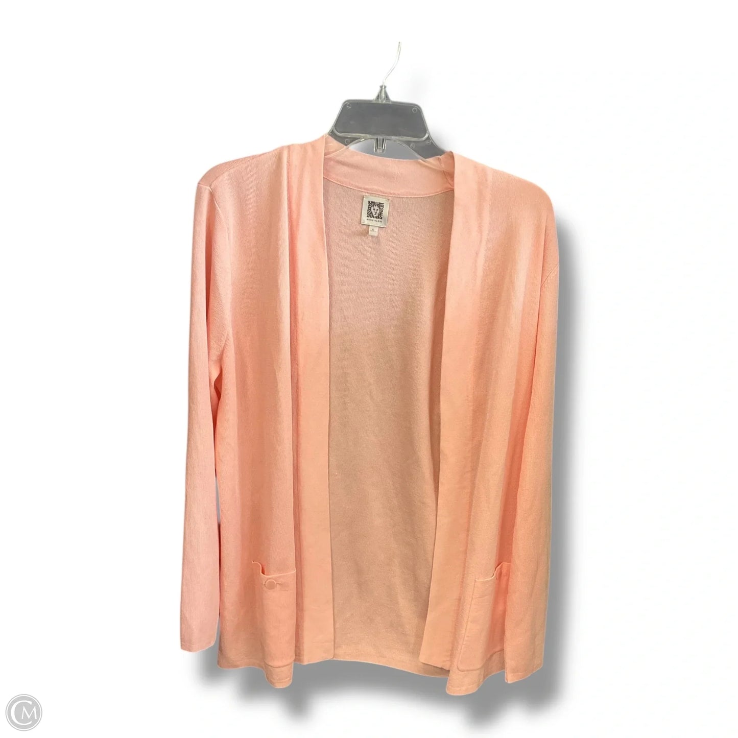 Cardigan By Anne Klein In Peach, Size: Xl