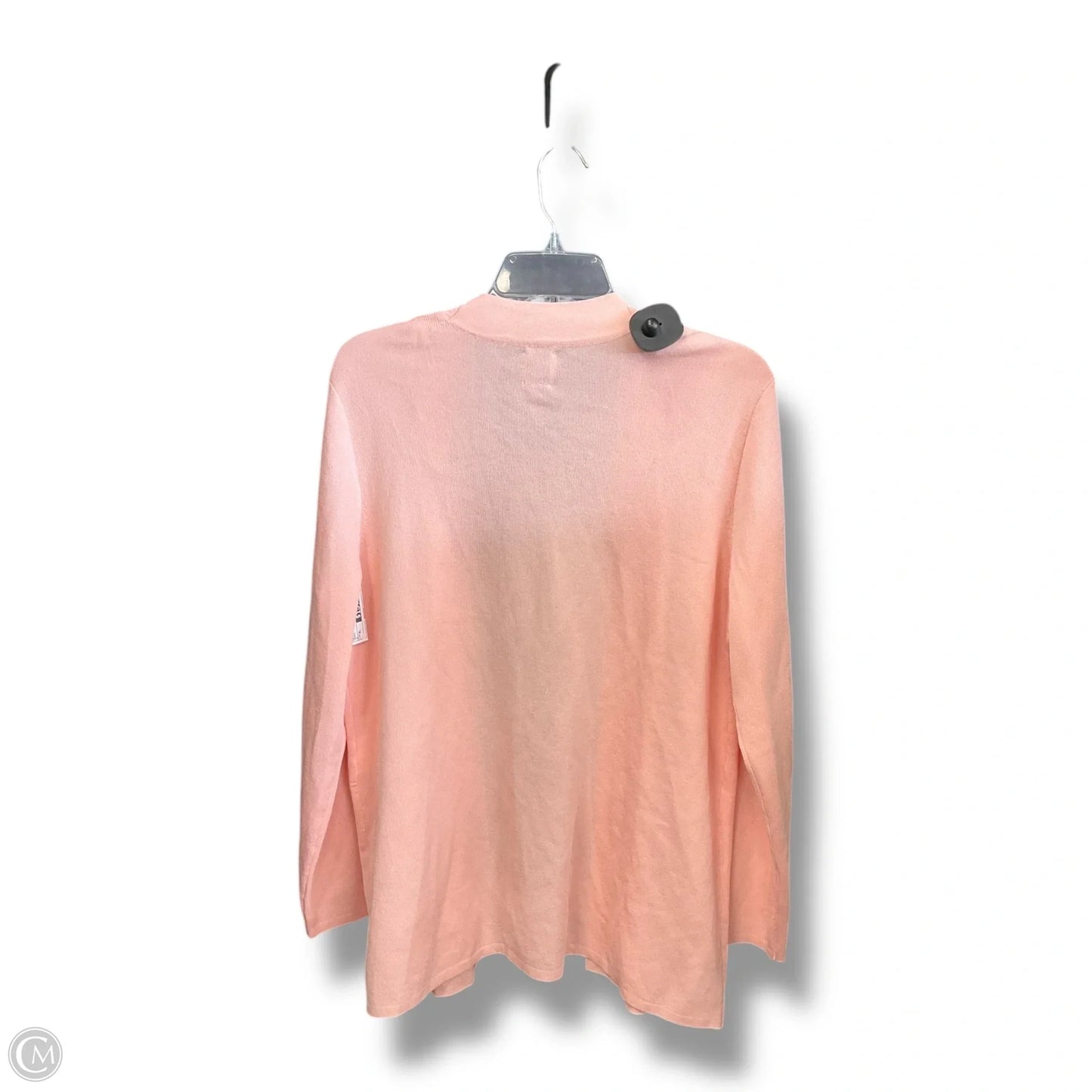 Cardigan By Anne Klein In Peach, Size: Xl