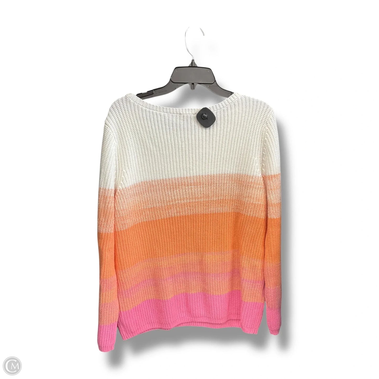Sweater By Talbots In Orange & Pink, Size: 1x