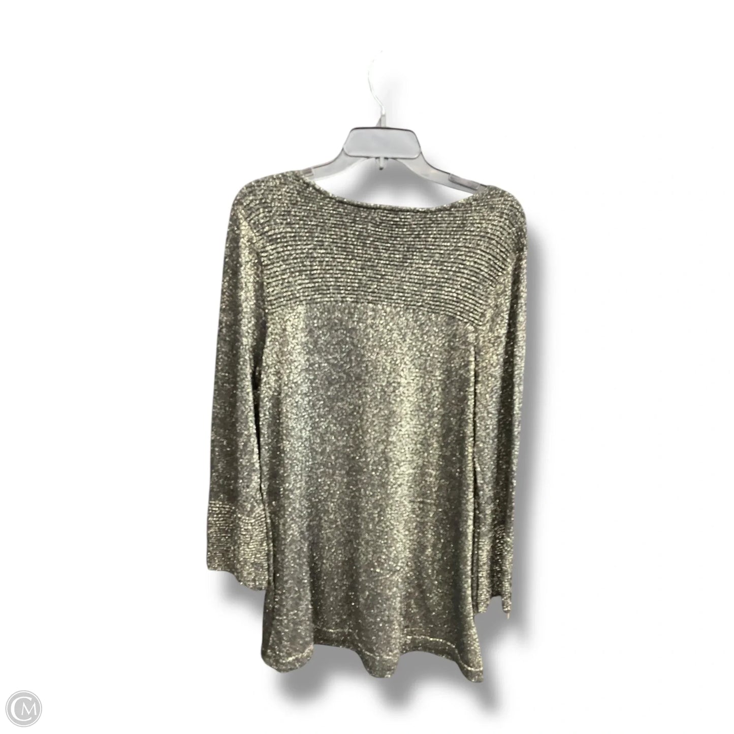 Top Long Sleeve By Alfani In Black & Gold, Size: M