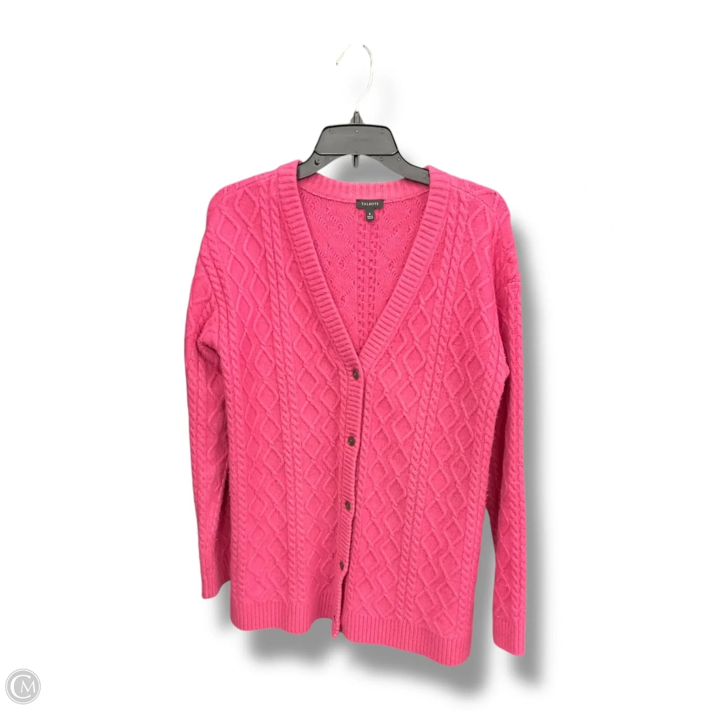 Sweater Cardigan By Talbots In Pink, Size: S