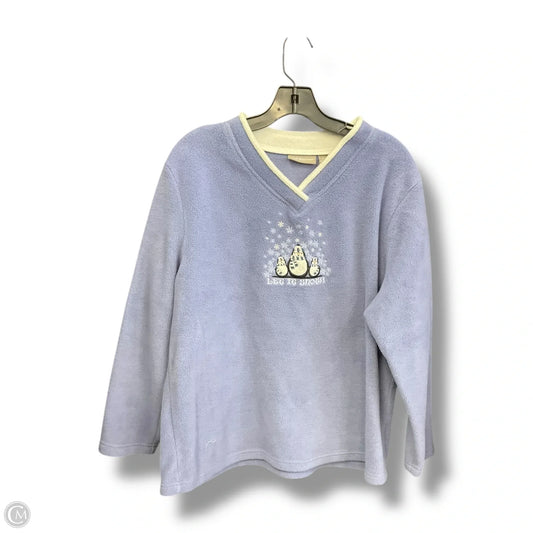 Sweatshirt Collar By Croft And Barrow In Blue, Size: 1x