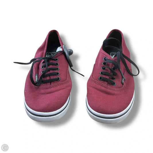 Shoes Flats By Vans In Maroon, Size: 6