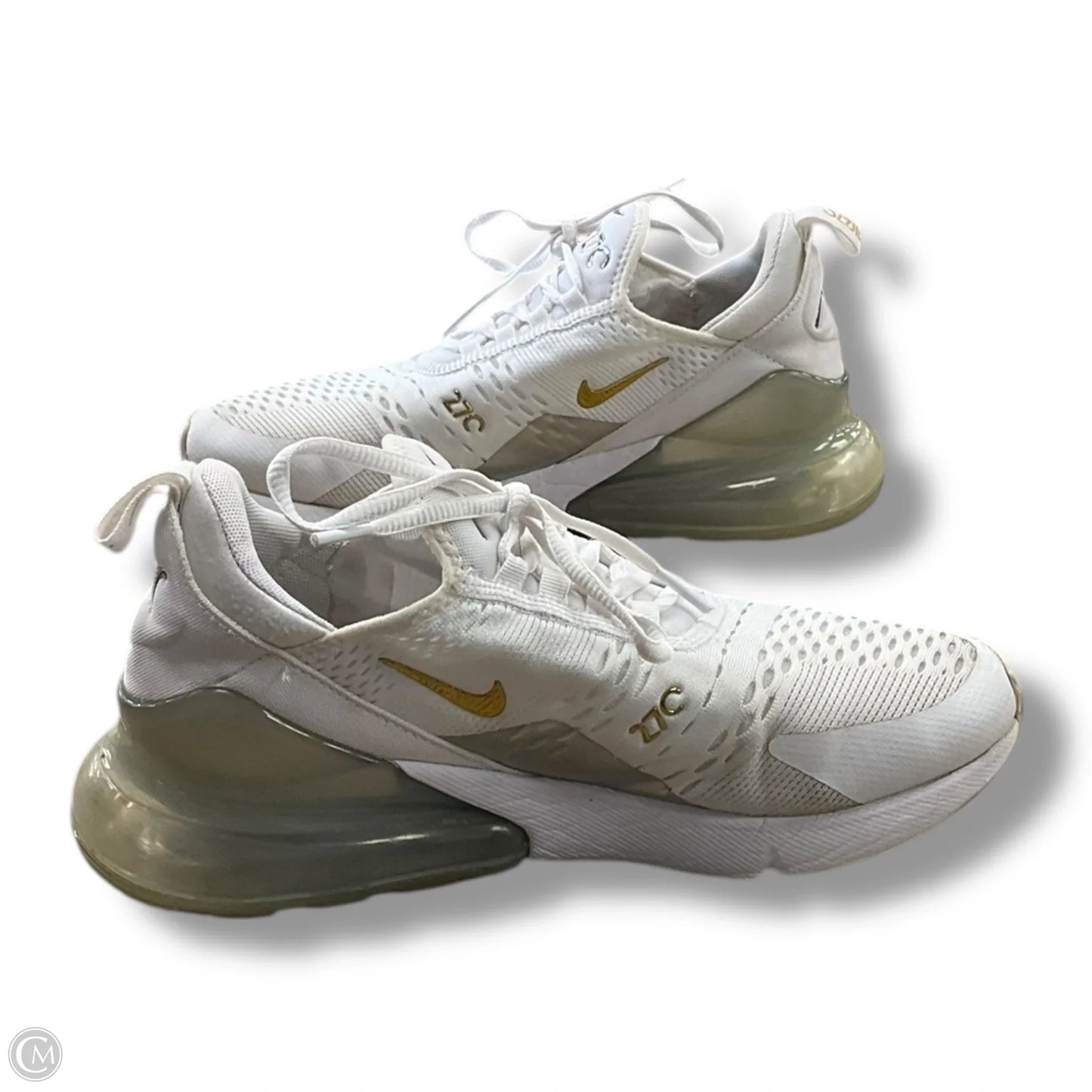 Shoes Athletic By Nike In Gold & White, Size: 9