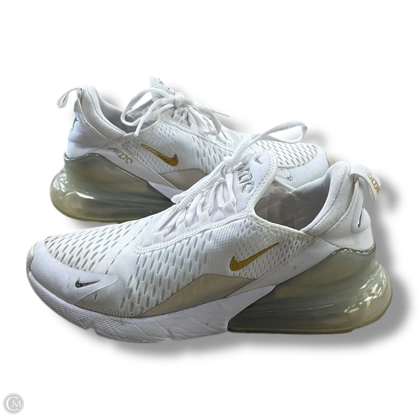 Shoes Athletic By Nike In Gold & White, Size: 9