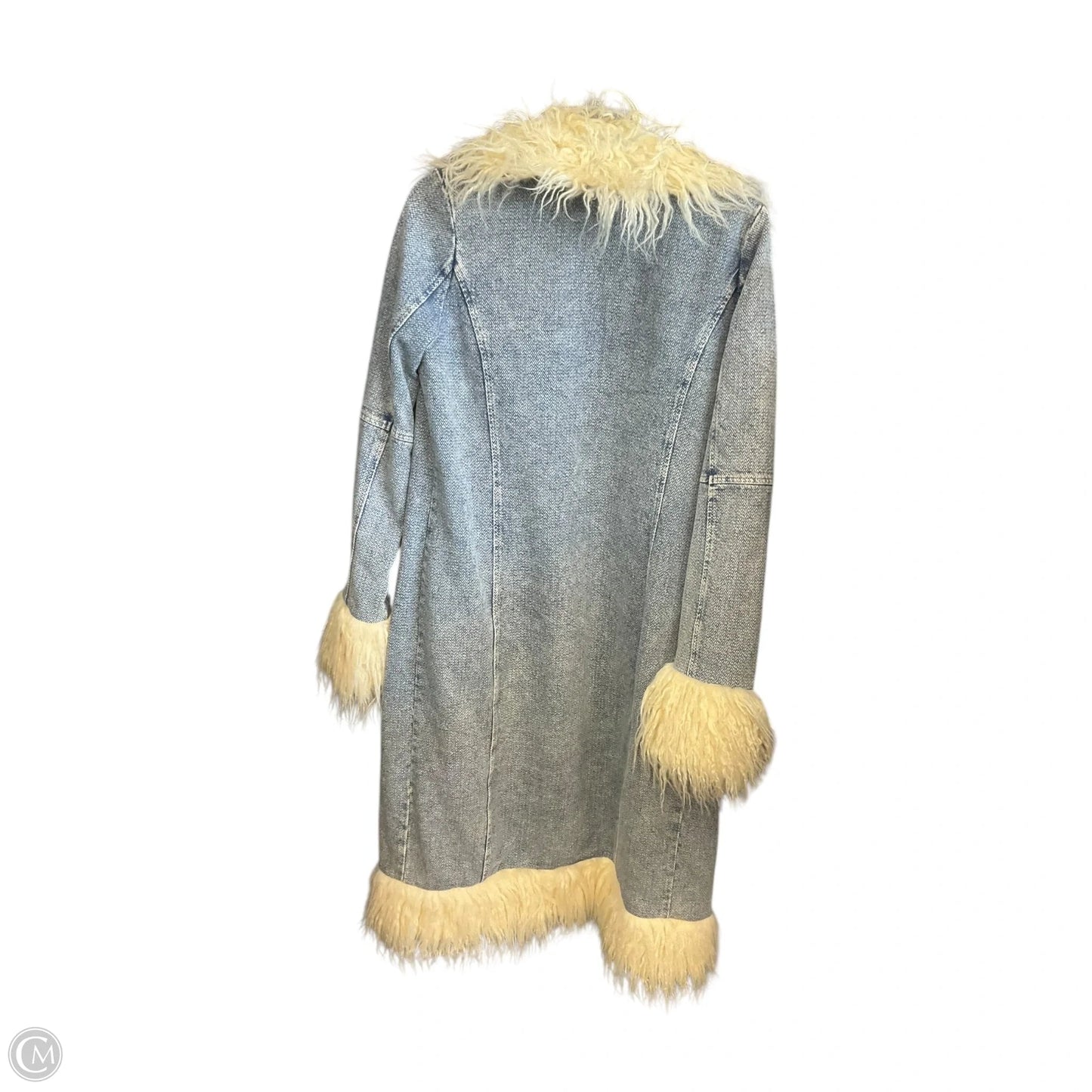 Jacket Denim By Fashion Nova In Blue Denim, Size: S