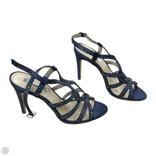Sandals Heels Stiletto By Inc In Navy, Size: 7.5