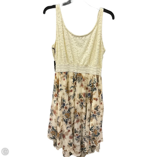 Dress Casual Maxi By Liberty Love In Cream, Size: 1x