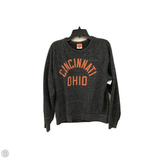 Sweatshirt Crewneck By Homage In Grey, Size: M