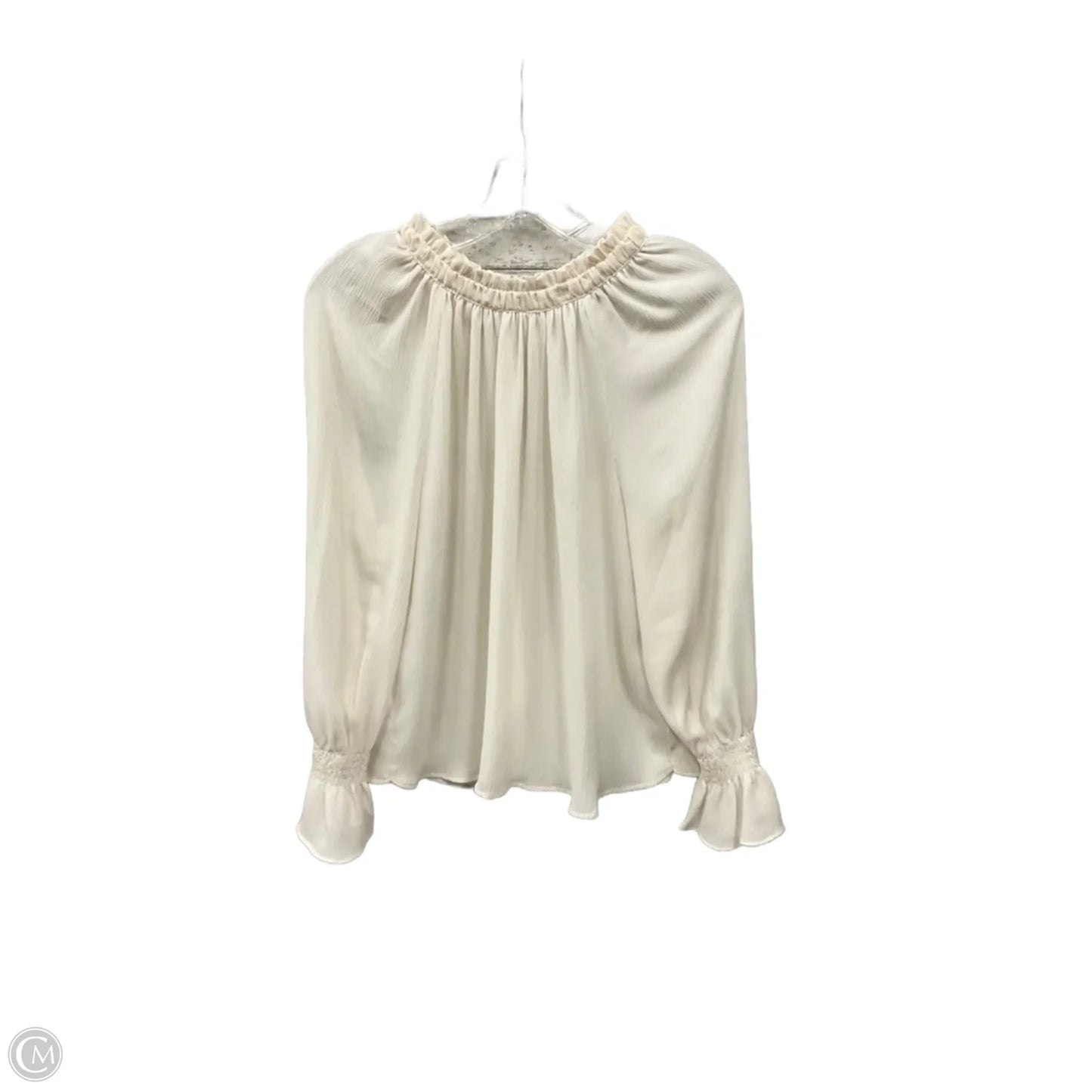 Top Long Sleeve By Loft In Cream, Size: M