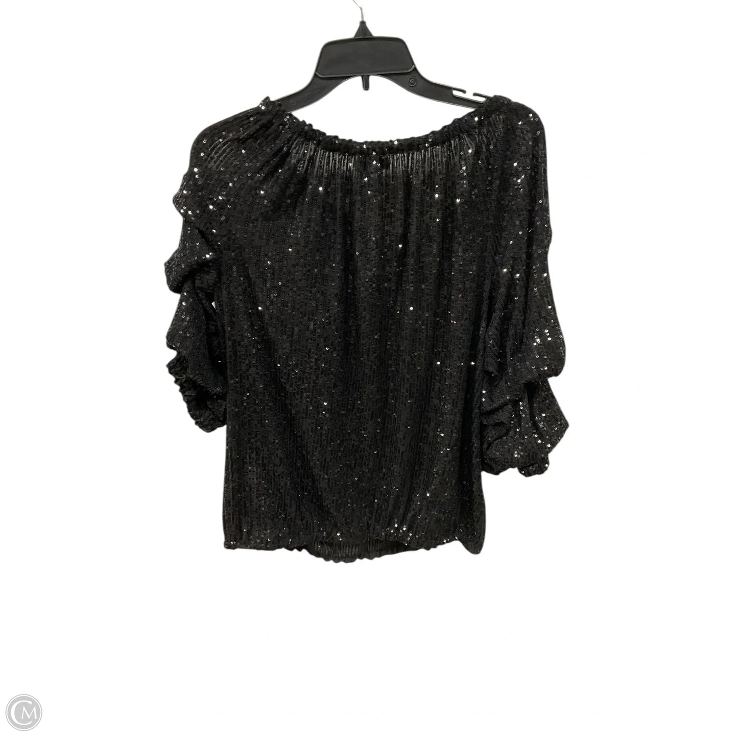Top Long Sleeve By Cece In Black, Size: Mp