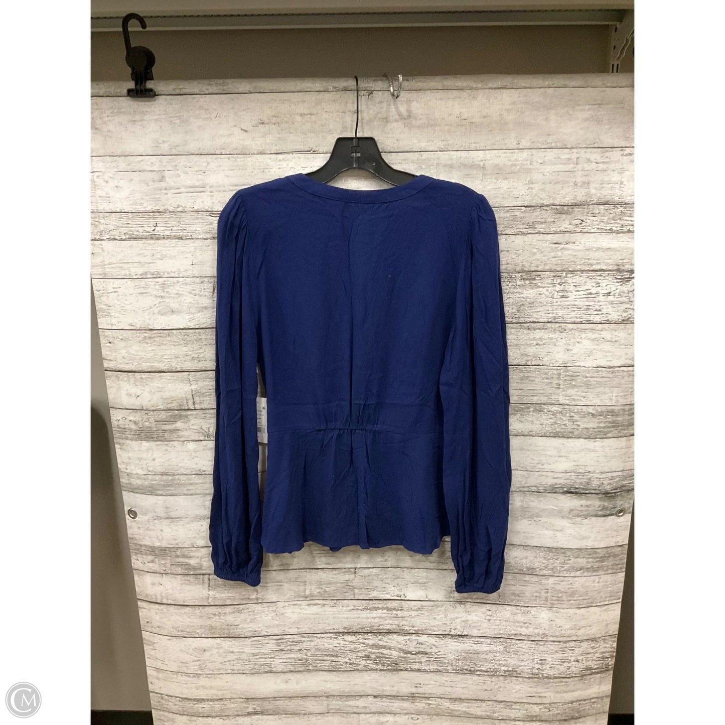 Blouse Long Sleeve By 89th And Madison In Blue, Size: M