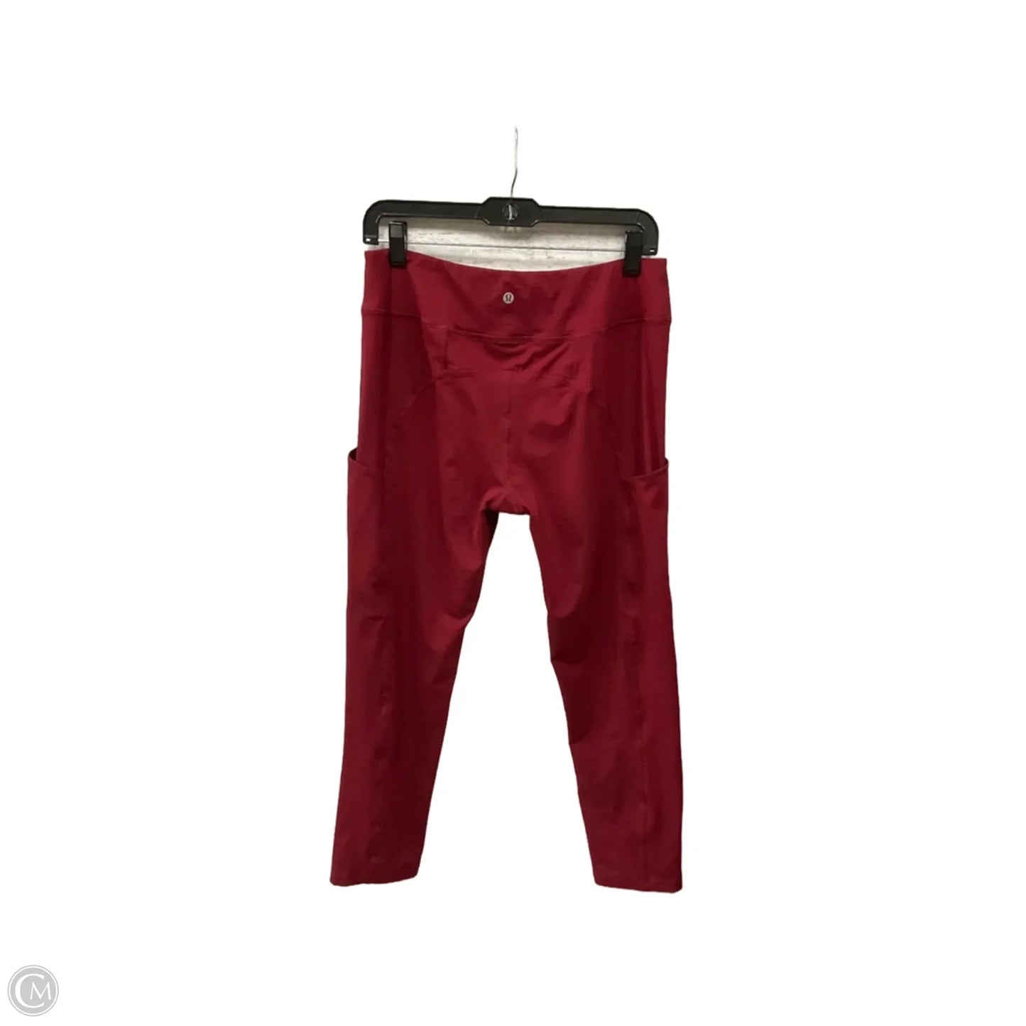 Athletic Leggings By Lululemon In Red, Size: M
