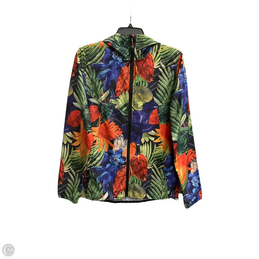 Jacket Windbreaker By Herschel In Tropical Print, Size: S