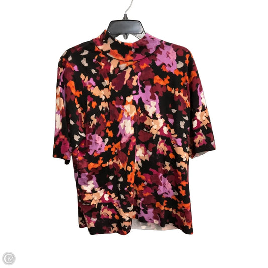 Top Short Sleeve By Chicos In Multi-colored, Size: Xl