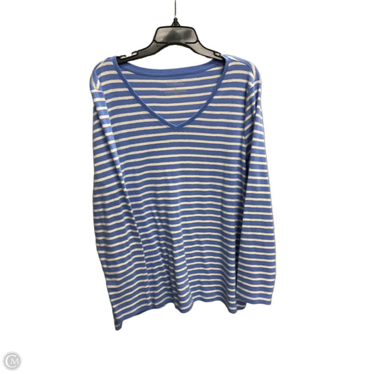 Top Long Sleeve By Talbots In Blue, Size: 2x