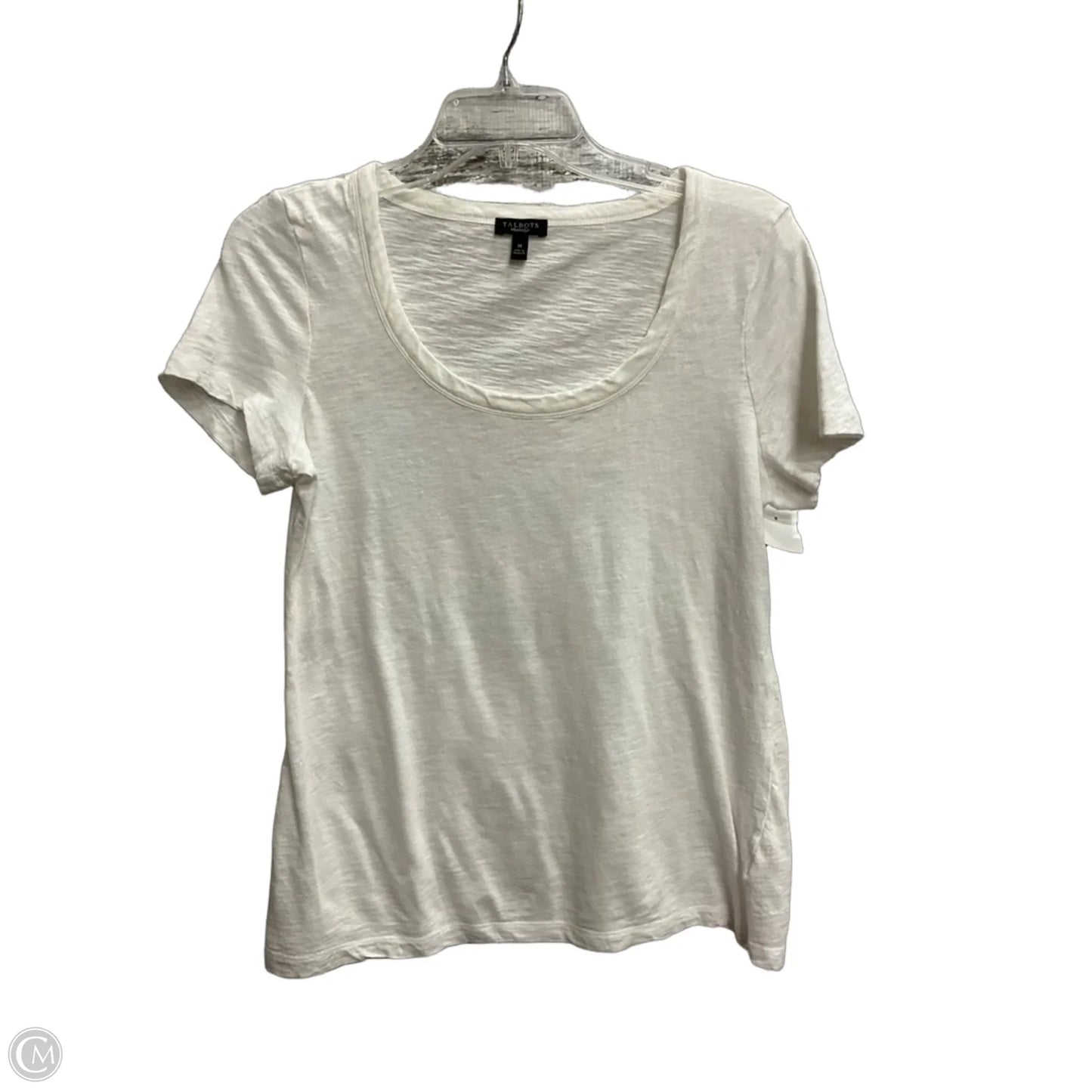 Top Short Sleeve By Talbots In White, Size: M