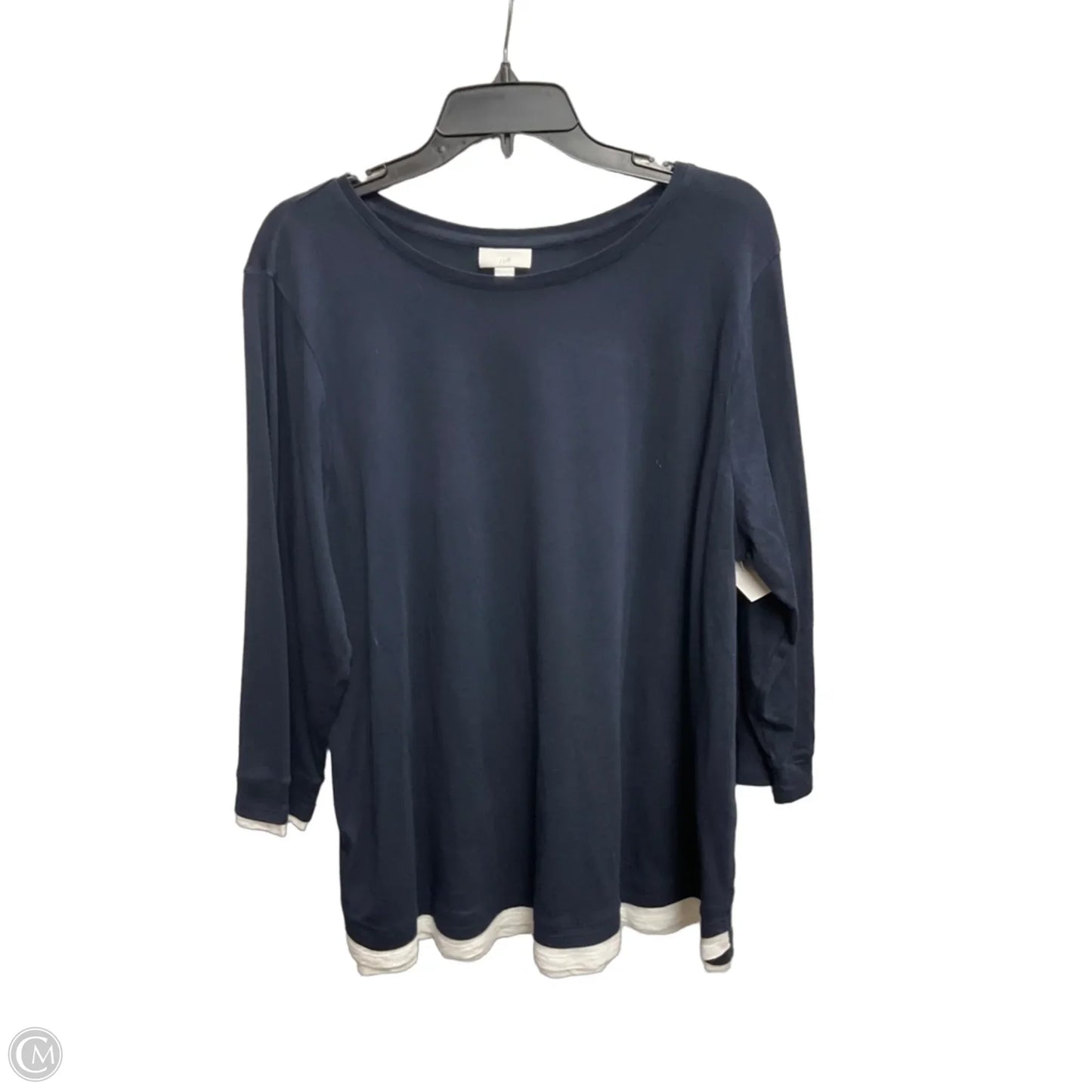 Top Long Sleeve By J. Jill In Navy, Size: Xl