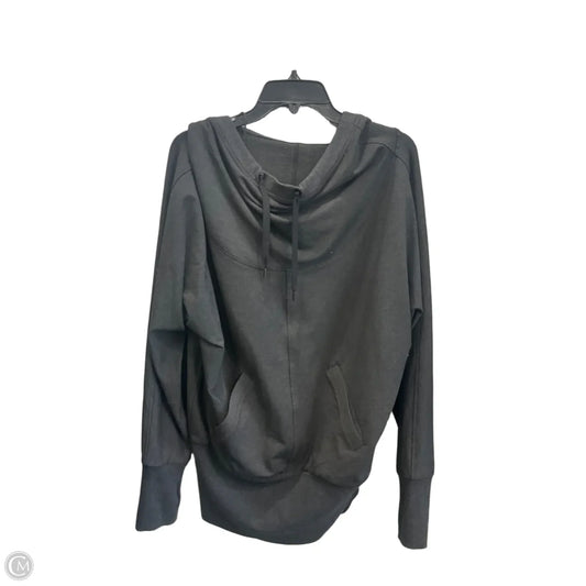 Athletic Sweatshirt Hoodie By Lululemon In Grey, Size: M
