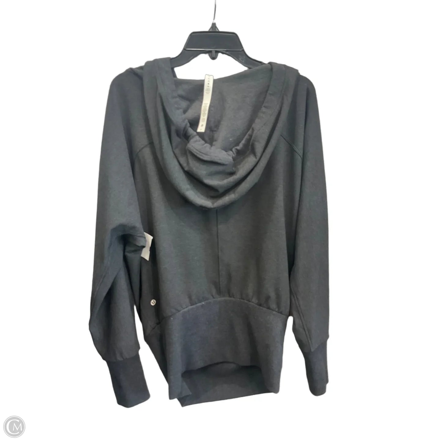 Athletic Sweatshirt Hoodie By Lululemon In Grey, Size: M