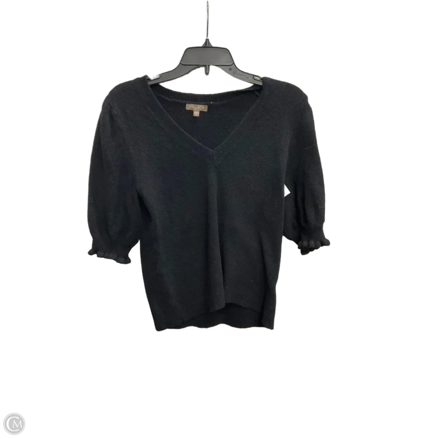 Top Short Sleeve By Lilla P In Black, Size: M