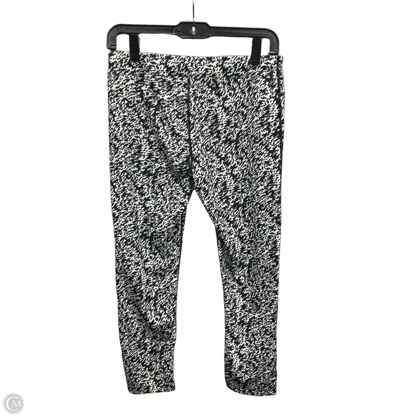 Athletic Leggings By Nike Apparel In Black & White, Size: M