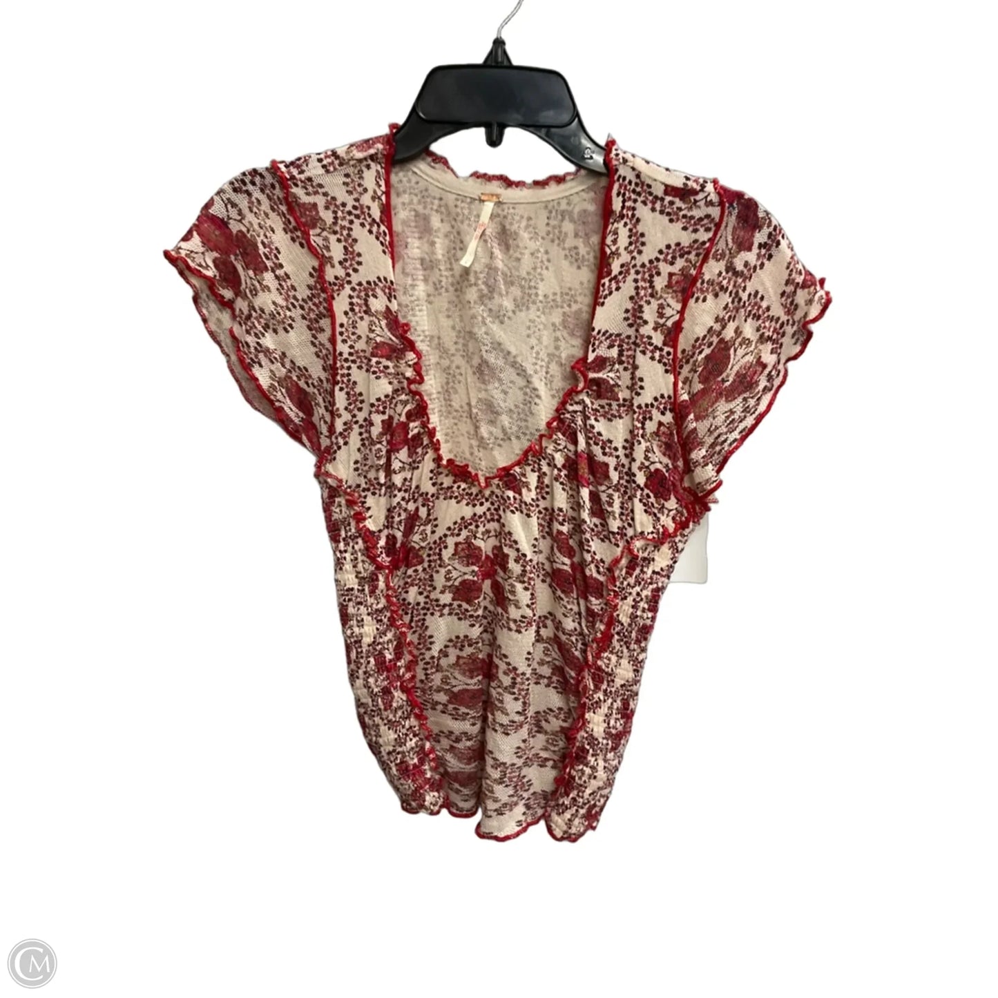 Top Short Sleeve By Free People In Red, Size: L