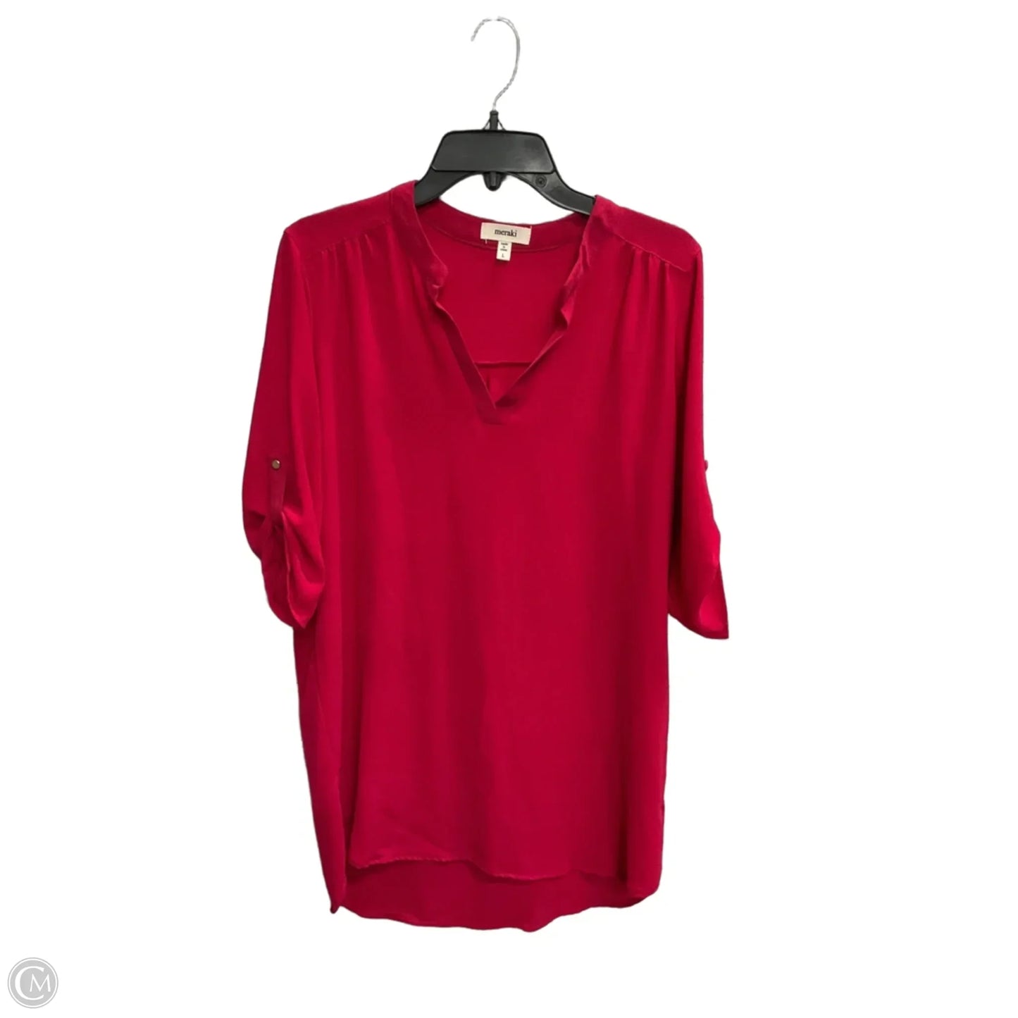 Top Short Sleeve By Meraki In Pink, Size: L