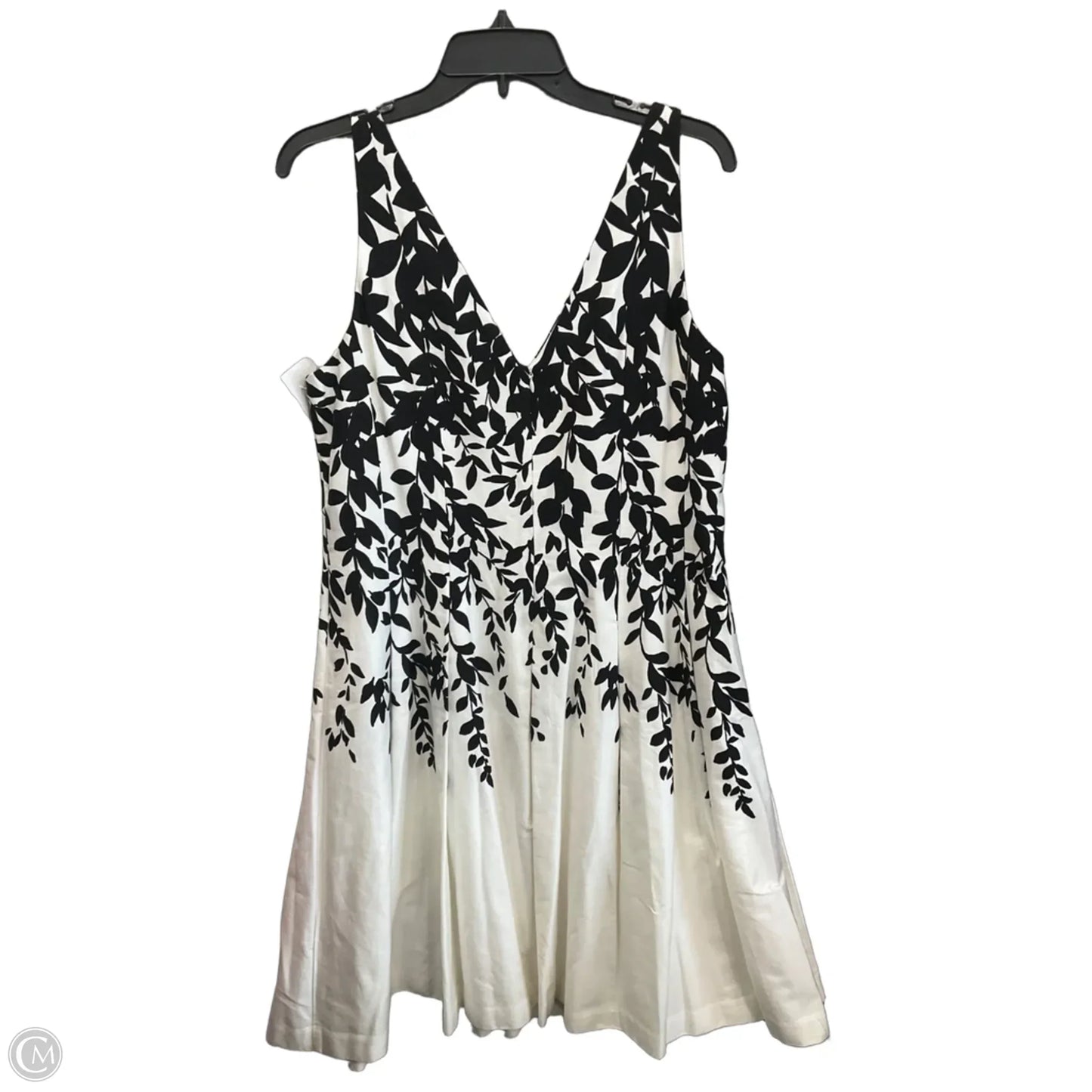 Dress Casual Midi By Lauren By Ralph Lauren In Black & White, Size: Xl
