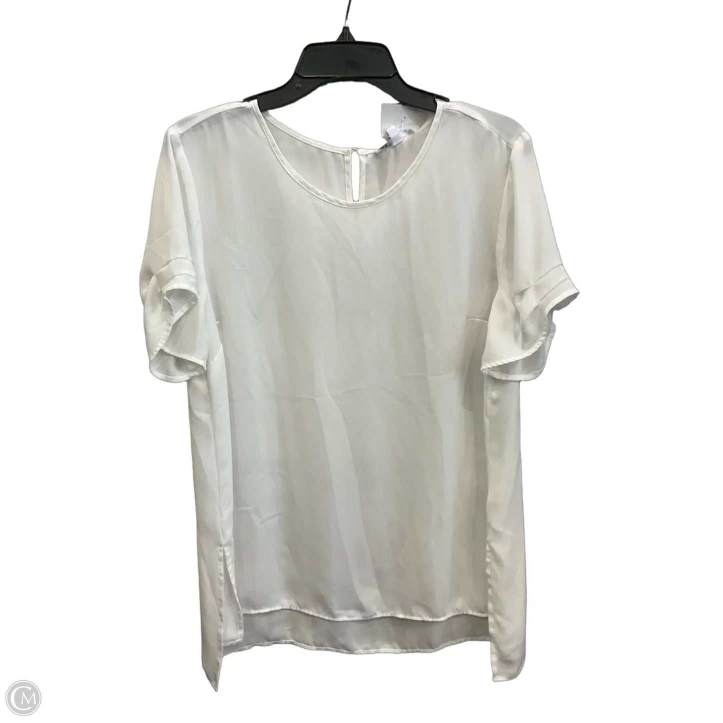 Top Short Sleeve By Dr2 In White, Size: L