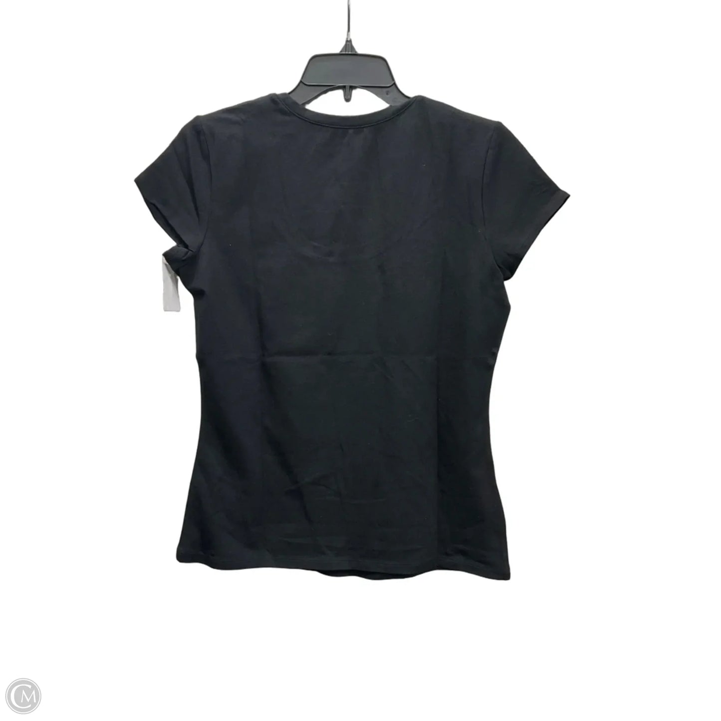 Top Short Sleeve By Ann Taylor In Black, Size: 0