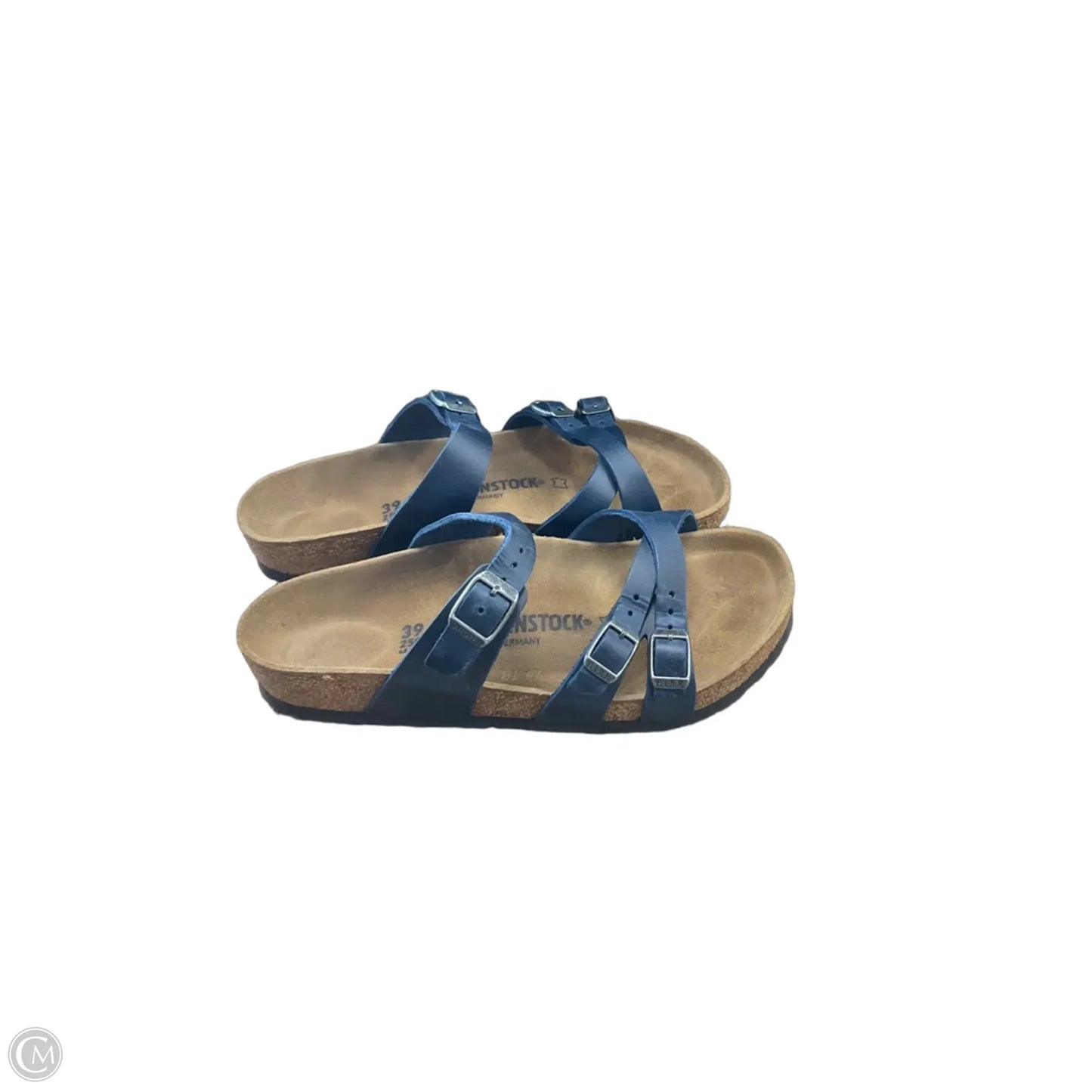 Sandals Flats By Birkenstock In Blue & Tan, Size: 8.5