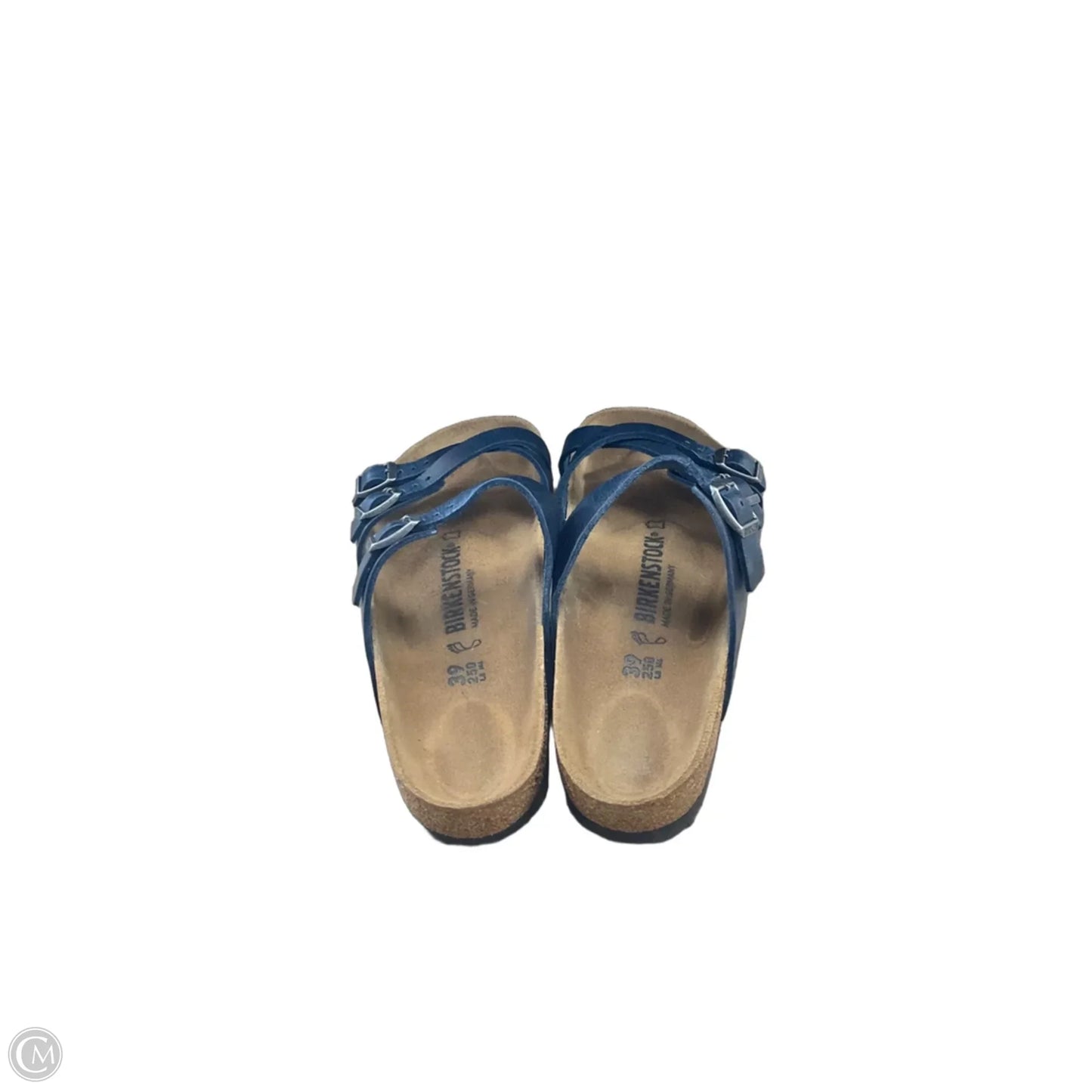 Sandals Flats By Birkenstock In Blue & Tan, Size: 8.5