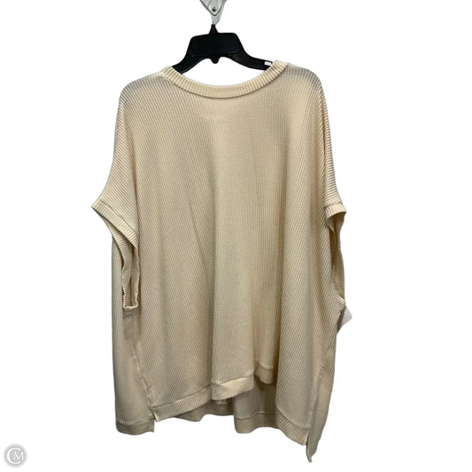 Top Sleeveless By Chicsoul In Cream, Size: 2x