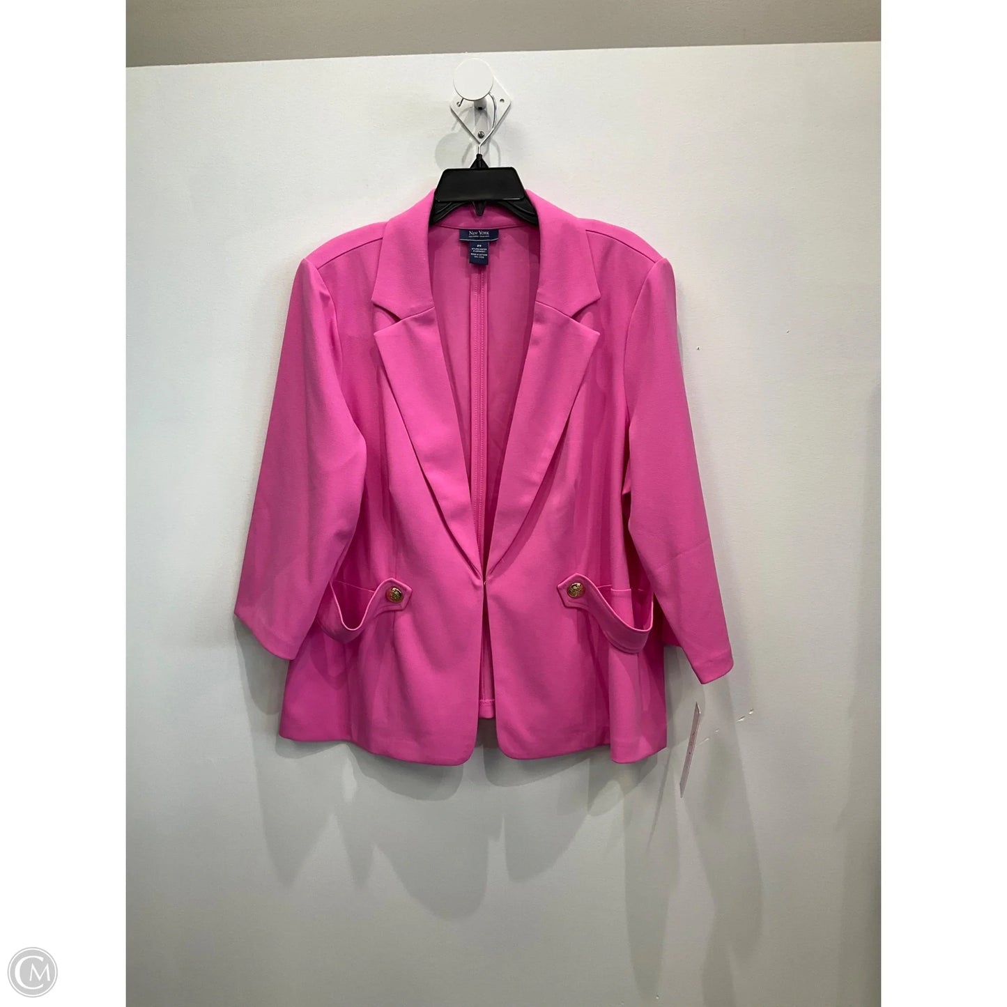 Blazer By Clothes Mentor In Pink, Size: 2x