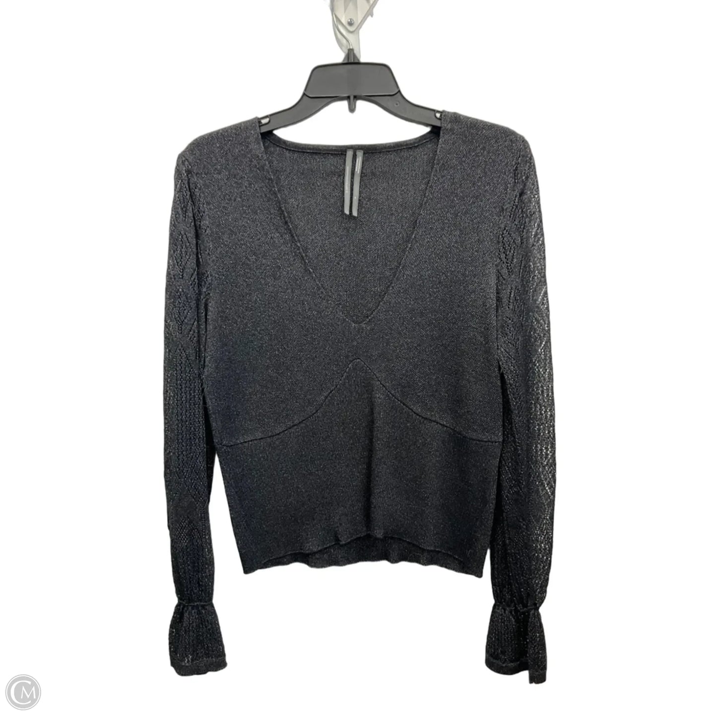 Top Long Sleeve By Anthropologie In Black, Size: M