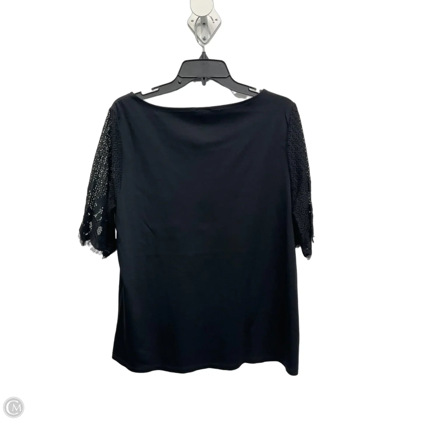 Top Short Sleeve By Ann Taylor In Black, Size: Xl