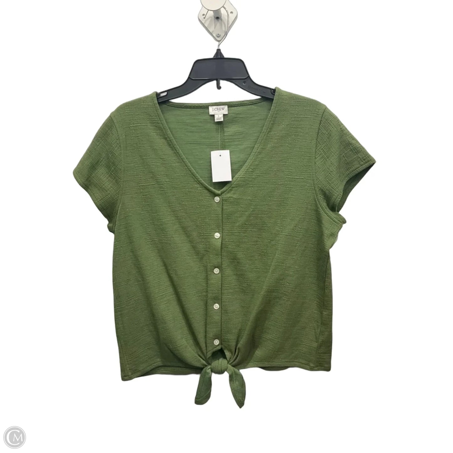Top Short Sleeve By Loft In Green, Size: L