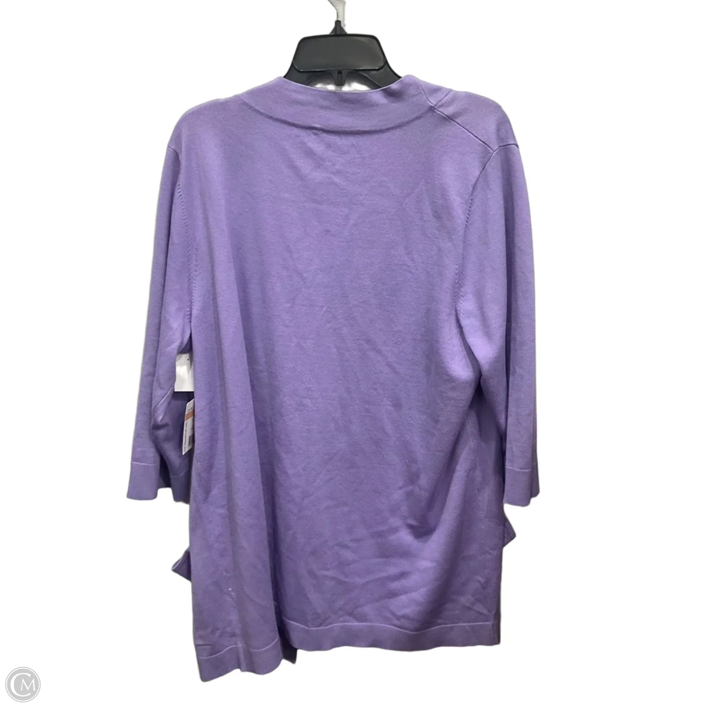 Cardigan By Clothes Mentor In Purple, Size: 2x