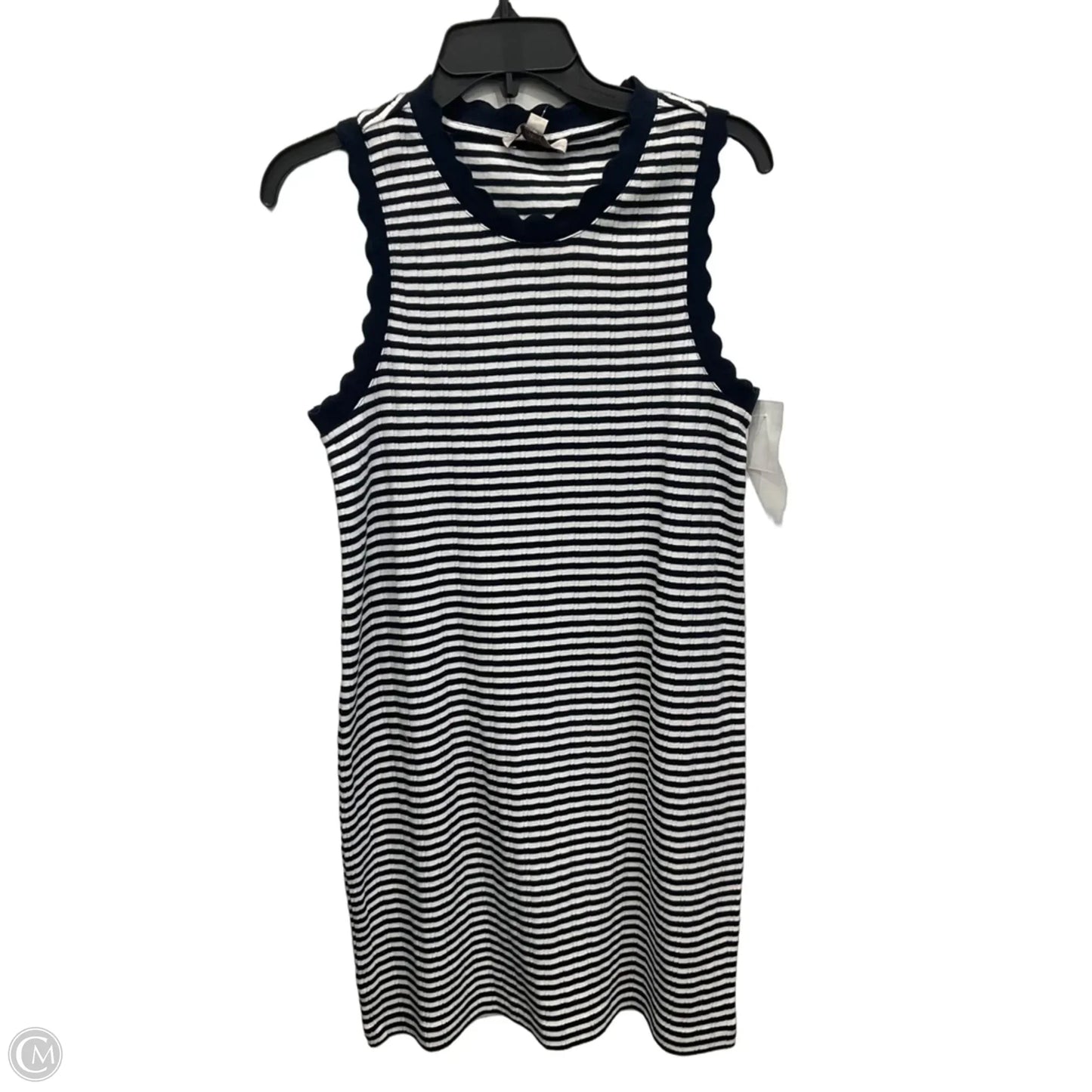 Dress Casual Midi By Loft In Striped Pattern, Size: Mp