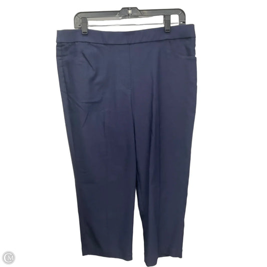 Pants Cropped By Alfred Dunner In Navy, Size: 12