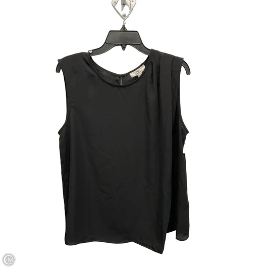 Top Sleeveless Designer By Halston In Black, Size: L