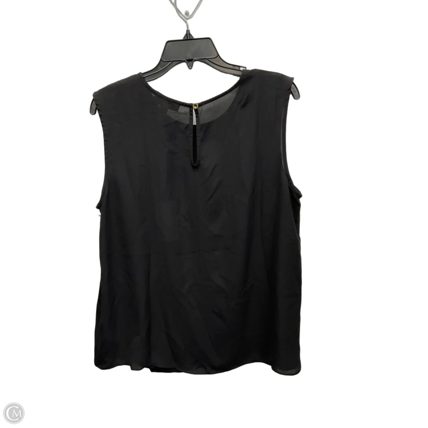 Top Sleeveless Designer By Halston In Black, Size: L