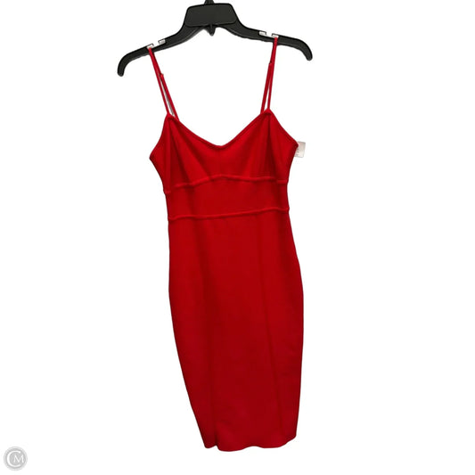 Dress Party Midi By Bcbgmaxazria In Red, Size: L